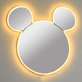 Καθρέπτης Τοίχου Με Φως Led Mickey Unbreakable 782MRL1118 53x50cm Clear-Yellow Hanah Home Mdf,Ακρυλικό