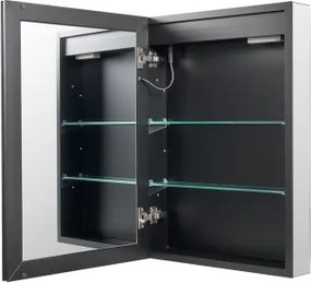 VEVOR Lighted Mirror Medicine Cabinet 50 x 70 cm Bottom Lighting Recessed Wall