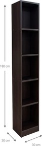 Βιβλιοθήκη Eliot 5s slim-Wenge