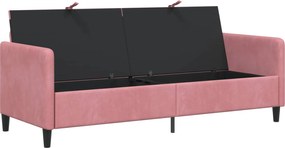 vidaXL Καναπές με Αποθήκευση Ροζ 192 x 78 x 87 εκ. Πολυεστέρας