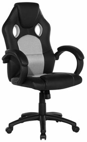 Καρέκλα gaming Berwyn 525, Γκρι, 108x65x65cm, 16 kg, Με ρόδες, Με μπράτσα, Μηχανισμός καρέκλας: Κλίση | Epipla1.gr