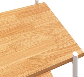 vidaXL Ραφιέρα 4 Επιπέδων Λευκή και Δρυς 80 x 40 x 130 εκ.