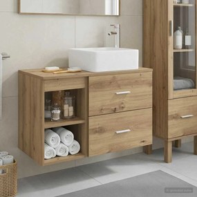 vidaXL Σετ Επίπλων Μπάνιου 2 pcs Artisan Δρυς Επεξεργασμένο Ξύλο
