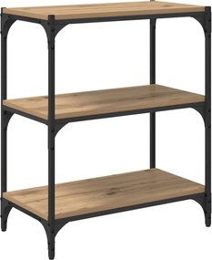 vidaXL Βιβλιοθήκη artisan δρυς 60 x 33 x 70,5 εκ.