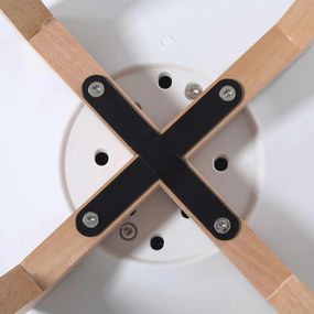 Kαρέκλα Martin Metal Cross Ξύλο / Pp Άσπρο - Αμοντάριστη Ταπετσαρία . Διάσταση: 48x56x82cm (Σετ 4 ΤΕΜ)