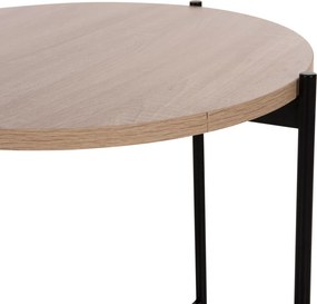 ΒΟΗΘΗΤΙΚΟ ΤΡΑΠΕΖΙ HM9589.03 MDF SONAMA-ΜΑΥΡΗ ΜΕΤΑΛΛΙΚΗ ΒΑΣΗ Φ50x55Υεκ.