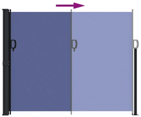 vidaXL Σκίαστρο Πλαϊνό Συρόμενο Μπλε 160 x 500 εκ.