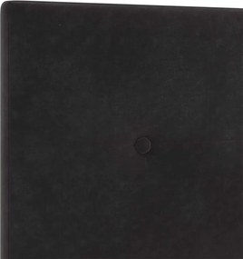 vidaXL Κεφαλάρι με κεφαλάρι Μαύρο 90 cm Τεχνητό Δέρμα