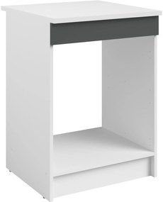 Επιδαπέδιο ντουλάπι φούρνου Jeden 60-Γκρι Γυαλιστερό - Λευκό