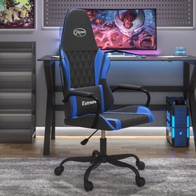 Καρέκλα Gaming Μασάζ Μαύρο/Μπλε από Συνθετικό Δέρμα