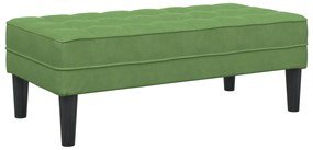 vidaXL Παγκάκι Φωτεινό Πράσινο 113x57x39 εκ. Βελούδο