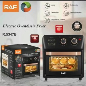 Raf Ηλεκτρικός Φούρνος &amp; Φριτέζα Αέρος με Αποσπώμενο Κάδο 14lt 1250W R.5347B - Electric Oven &amp; Air Fryer