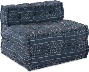 vidaXL Μοδάτος Καναπές Patchwork Εκτύπωση Ινδigo 70 x 70 x 56 εκ