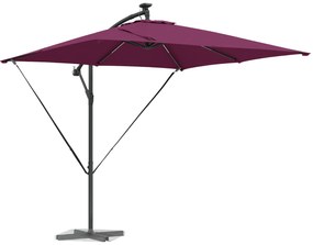vidaXL Ομπρέλα Cantilever Banana Μπορντό 249 x 249 x 250 εκ.