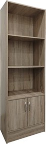 Βιβλιοθήκη Tekaro I pakoworld σε sonoma απόχρωση 57x33x180εκ