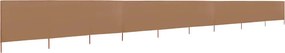 vidaXL Προστατευτικό Αέρα με 9 Πάνελ Taupe 1200 x 120 εκ. Υφασμάτινο