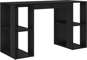 vidaXL Γραφείο Μαύρη Οξυά 130 x 50.5 x 75 εκ Επεξεργασμένο ξύλο