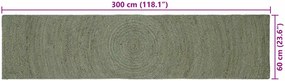 vidaXL Χαλιά χώρου Λαδί 60 x 300 cm Γιούτα