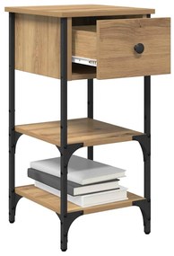 vidaXL Κομοδίνο με συρτάρι 2 pcs artisan δρυς 34 x 36 x 70 εκ
