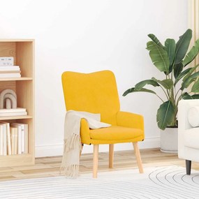 vidaXL Πολυθρόνα Απαλό Κίτρινο 63 x 67 x 94 εκ. ύφασμα