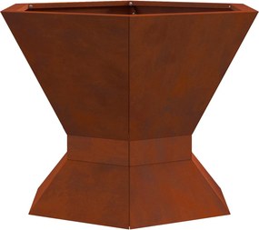 vidaXL Φωτιά σε μπολ Σκ rusty 50 x 50 x 40 cm