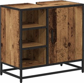 vidaXL Ντουλάπι Μπάνιου Παλιό Ξύλο 65 x 33 x 60 εκ Επεξεργασμένο Ξύλο