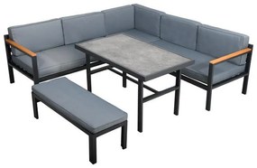 Σετ κήπου γωνιακό Estelle Fylliana Γκρί 213x213x65 εκ. 213x213x65 εκ.