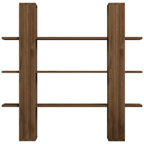 Βιβλιοθήκη Yotek pakoworld σε καρυδί απόχρωση 120x23x120εκ (1 τεμάχια)