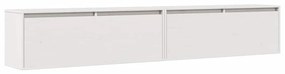 vidaXL Ντουλάπια Τοίχου 2 τεμ. Λευκά 100x30x35 εκ. Μασίφ Ξύλο Πεύκου