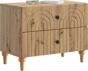 vidaXL Κομοδίνο Artisan Δρυς 62 x 34,5 x 48 εκ Επεξεργασμένο Ξύλο