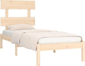 vidaXL Πλαίσιο Κρεβατιού 75 x 190 εκ. από Μασίφ Ξύλο Small Single