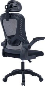 Καρέκλα γραφείου διευθυντή Delilah pakoworld mesh μαύρο