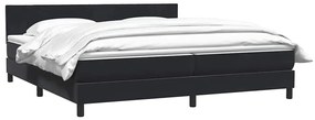 vidaXL Κρεβάτι Boxspring με Στρώμα Μαύρο 200x210 εκ. Βελούδινο