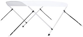 vidaXL Τέντα Σκάφους με 2 Αψίδες Λευκή 150x120x110 εκ.