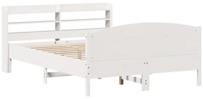 vidaXL Σκελετός Κρεβ. Χωρίς Στρώμα Λευκό 120x200 εκ Μασίφ Πεύκο