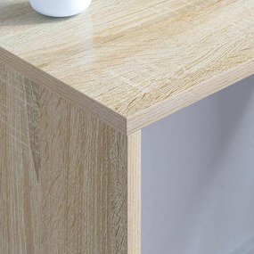 vidaXL Επιτοίχιο γραφείο Επιτοίχιο Δρύς Sonoma 80 x 45 x 30 εκ