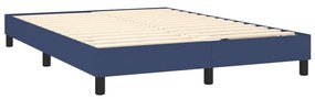 Κρεβάτι Boxspring με Στρώμα Μπλε 140x190 εκ. Υφασμάτινο 3126403