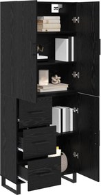 vidaXL Highboard 2 τμχ. Μαύρη Οξυά 69,5 x 34 x 180 εκ.