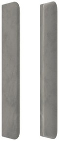 vidaXL Κεφαλάρι με Πτερύγια Ανοιχτό Γκρι 203x16x118/128 εκ. Βελούδινο