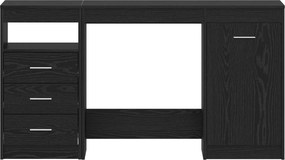 vidaXL Γραφείο 2 pcs Μαύρη Οξυά 140 x 50 x 76 εκ. Επεξεργασμένο ξύλο