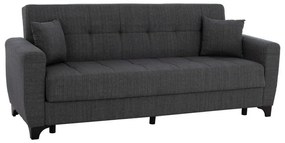 Καναπές Κρεβάτι Τριθέσιος Hema HM3242.03 Ψηλή Πλάτη 215x84x88cm Grey Ύφασμα
