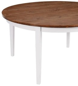 Τραπέζι Riverton 651, Άσπρο, Καφέ, 76cm, 45 kg, Ξύλο, Ξύλο: Πεύκο | Epipla1.gr
