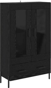 vidaXL Highboard CORONA Μαύρη Οξυά 69,5 x 31 x 115 εκ.