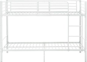 vidaXL Κουκέτα Λευκή 90 x 200 εκ. Μεταλλική