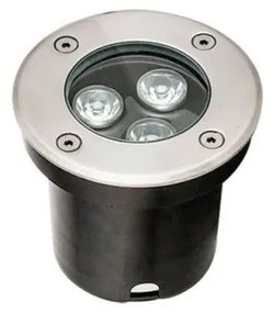 Επιδαπέδιο σποτ χωνευτό LED Lotus inox Viokef-4186800-Ασημί 4186800