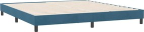 vidaXL Box Spring Κρεβάτι χωρίς στρώμα Σκούρο μπλε 180x220cm Βελούδινο