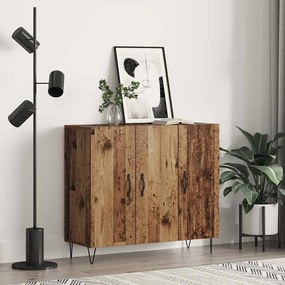 vidaXL Πλαϊνό γραφείο Παλαιό ξύλο 90 x 34 x 80 εκ. Επεξεργασμένο ξύλο