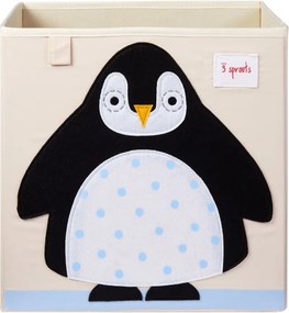 3Sprouts Τετράγωνο καλάθι για τα παιχνίδια, Penguin