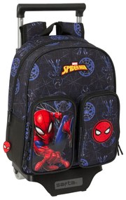 Σχολική Τσάντα με Ρόδες Spider-Man Attack Μαύρο 27 x 33 x 10 cm