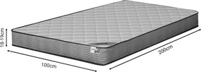 Στρώμα Frezio pakoworld pocket spring roll pack διπλής όψης 18-19cm 100x200εκ